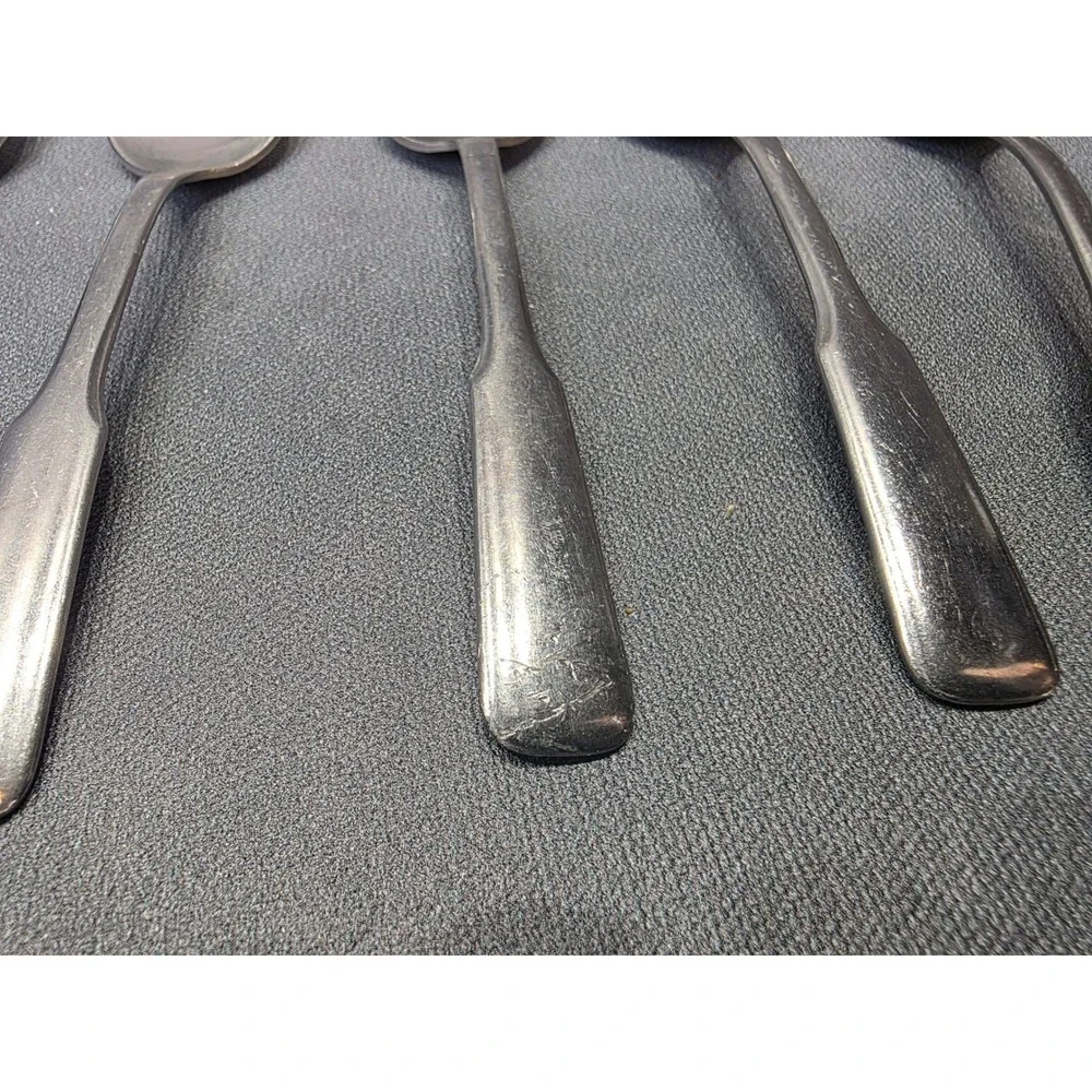 WM A Rogers Oneida Stainless Flatware Set 9 Teaspoons 1 Dinner Fork Vintage